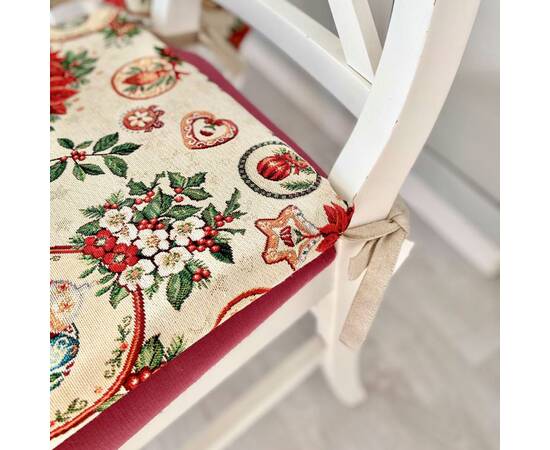 Подушка на стілець гобеленова 40х40 LiMaSo (NAT-PS), зображення 3