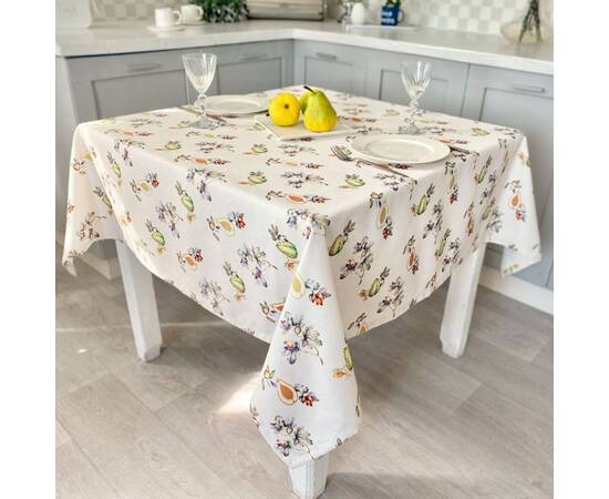 Скатертина з водовідштовхуючим покриттям 150x350 LiMaSo (JULIA-350), Тип: скатерти, Цвет: зеленый, Форма скатерти: прямоугольная, Размер: 150x350, изображение 3