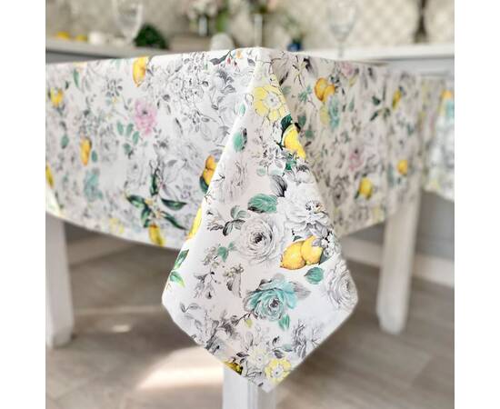 Скатертина з водовідштовхуючим покриттям 150x240 LiMaSo (MAITE-240), Тип: скатертини, Основний колір: жовтий, Форма скатертини: прямокутна, Розмір: 150x240, зображення 4