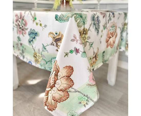 Скатертина з водовідштовхуючим покриттям 150х150 LiMaSo (MANTEL ARYA-150), Тип: скатерти, Цвет: зеленый, Форма скатерти: квадратная, Размер: 150x150, изображение 4