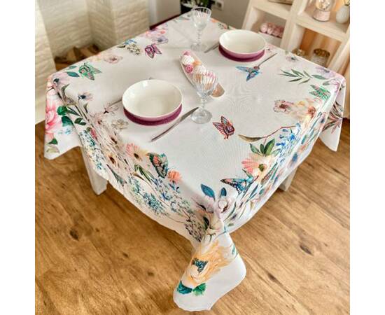 Скатертина з водовідштовхуючим покриттям 145x145 LiMaSo (MANTEL NAPOLES-145), Тип: скатерти, Цвет: розовый, Форма скатерти: квадратная, Размер: 145x145, изображение 5