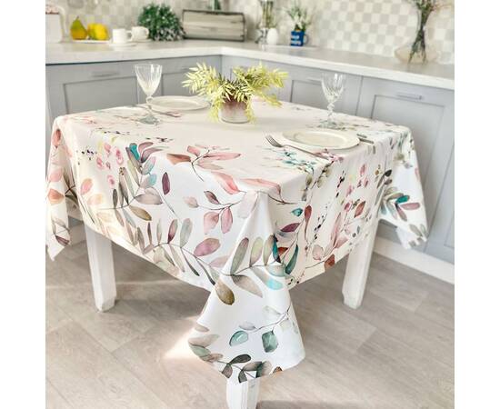 Скатертина з водовідштовхуючим покриттям 150х150 LiMaSo (MANTEL XALLY-150), Тип: скатерти, Цвет: бежевый, Форма скатерти: квадратная, Размер: 150x150, изображение 3