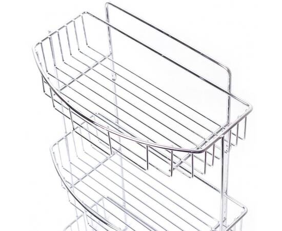 Полиця 3-ярусна напівовальна 30.5x15x49 см хромована Besser (0282E), зображення 2