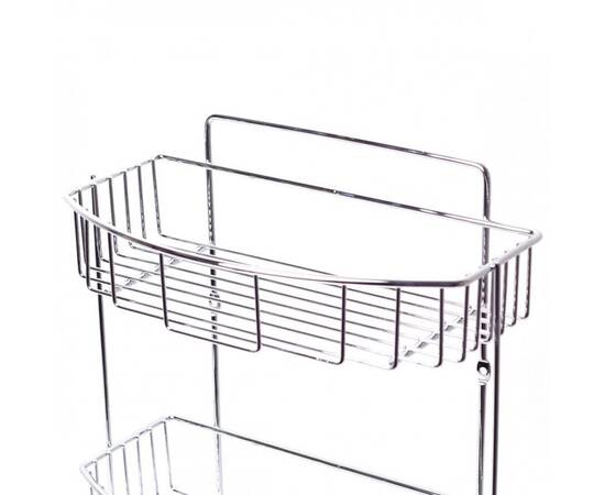 Полиця 3-ярусна напівовальна 30.5x15x49 см хромована Besser (0282E), зображення 3