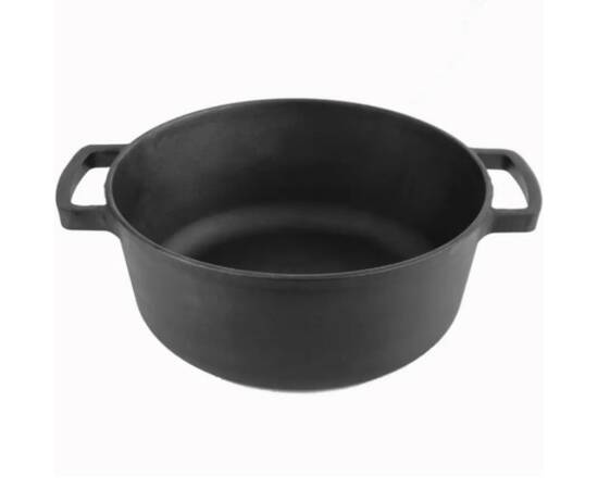 Каструля чавунна з чавунною кришкою 6л Brizoll (P-6L-1), зображення 2