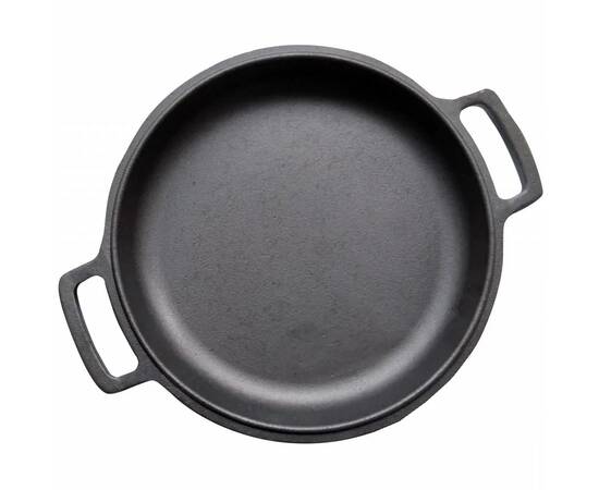 Каструля чавунна з чавунною кришкою-сковородою 4л Brizoll (P-4L-2), Тип: каструля, Об'єм: 4 л, Колір: чорний, зображення 3