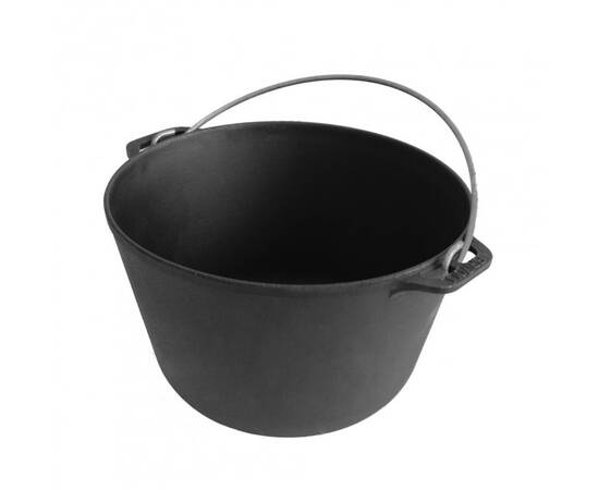 Казан туристический чугунный с чугунной крышкой - сковородой 8 л Туризм Brizoll (KT08-2), Объем казана: 8 л, Наличие крышки: с крышкой-сковородой, изображение 3