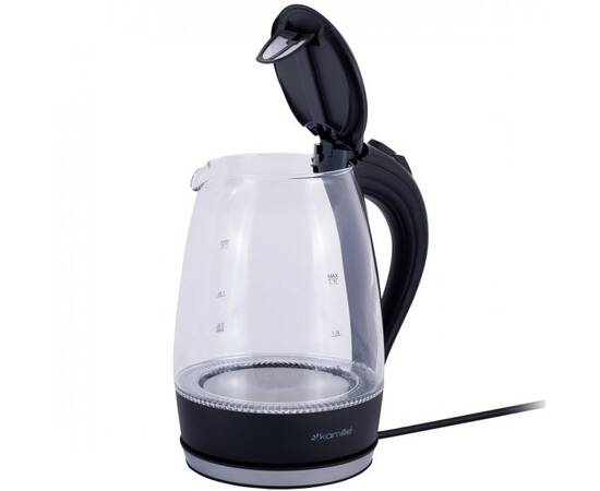 Чайник 1,5л електричний з синім LED підсвічуванням Kamille (1700B), зображення 2