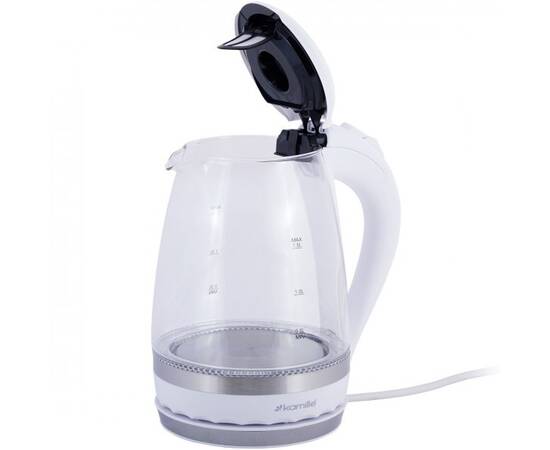 Чайник 1,5л електричний з синім LED підсвічуванням Kamille (1701A), зображення 2