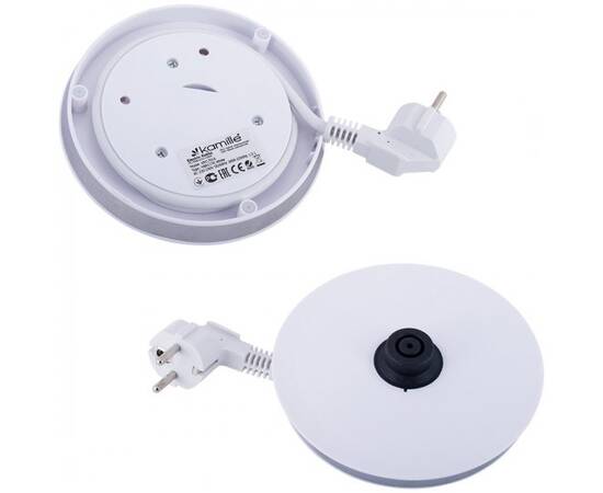 Чайник 1,5л електричний з синім LED підсвічуванням Kamille (1701A), зображення 4