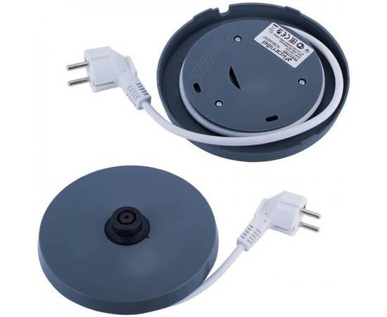 Чайник 1,8л електричний пластик білий із сірим Kamille (1715A), зображення 5