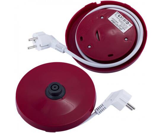 Чайник 1,8л електричний білий пластик з червоним Kamille (1715R), зображення 5