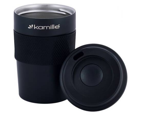 Термокухоль 480 мл з TPR вставкою Kamille (2049A), зображення 2