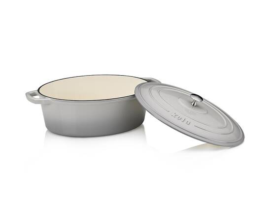 Гусятниця чавунна з кришкою KELA Calido 33х26х12 см, 6 л (12608) сіра, зображення 2
