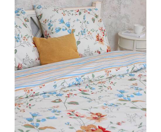 Постільна білизна 22199 ранфорс 175х210 Вілюта, Розмір: двоспальний 175х210, Основний колір: блакитний, зображення 2