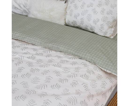 Постільна білизна 22205 ранфорс 200х220 Вілюта, Розмір: двоспальний євро 200х220, Основний колір: оливковий, зображення 3