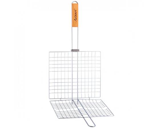 Решітка для гриля 27x24x2,5 см з дерев'яною ручкою Скаут (702), зображення 2