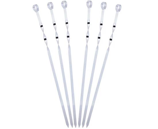 Шампуры плоские 6шт 44,5x1x0,1 см Скаут (711), изображение 2