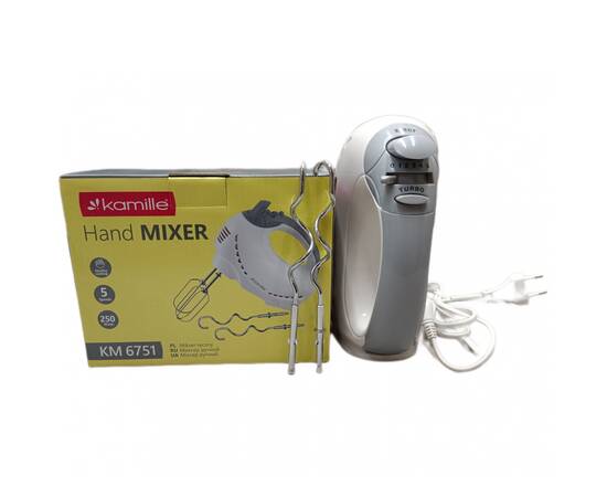 Міксер ручний 250 Вт (5 швидкостей) Kamille (6751), зображення 2
