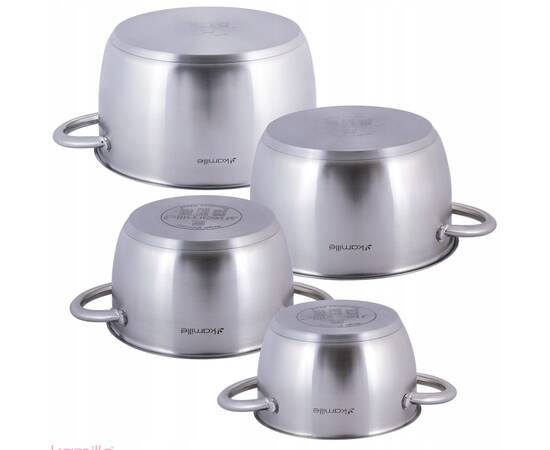 Набір каструль 8 предметів (1,5л, 2л, 3л, 5л) Kamille (4904), зображення 2