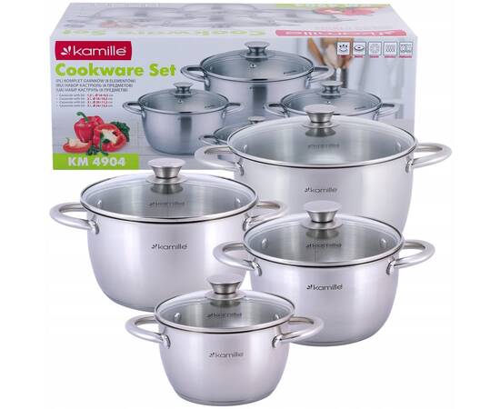 Набір каструль 8 предметів (1,5л, 2л, 3л, 5л) Kamille (4904), зображення 3