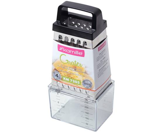 Тертка (4 типу лез) з контейнером Kamille (7205), зображення 4