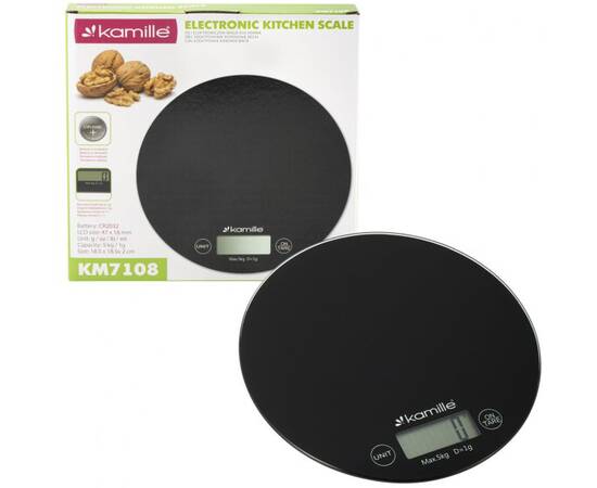 Ваги кухонні електронні 18,5x18,5x2cm Kamille (7108), зображення 3