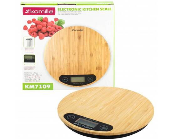 Ваги кухонні електронні 20x20x2,3 см Kamille (7109), зображення 3