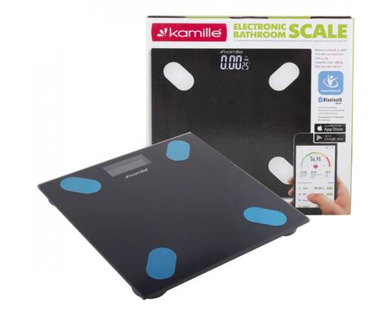 Ваги підлогові електронні 28x28x2,5cm Kamille (7111), зображення 3