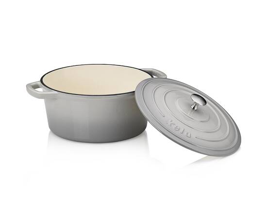 Каструля чавунна з кришкою KELA Calido 26 см, 4,6 л (12607) сіра, Тип: каструля, Об'єм: 4,6 л, Колір: сірий, зображення 2