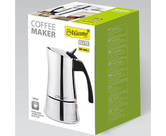 Гейзерная кофеварка 100 мл. Maestro (MR1668-2), изображение 3