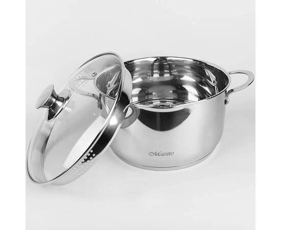 Каструля 16 см, 1,5 л Maestro (MR3510-16), Тип: каструля, Об'єм: 1,5 л, Колір: срібний, зображення 2