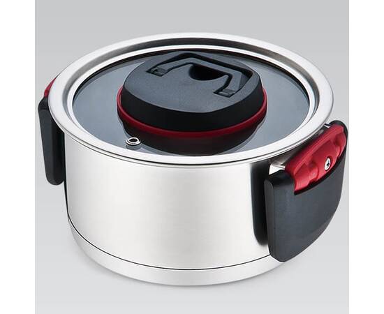 Каструля 16 см 1,6 л.з складними ручками Maestro (MR3530-16), Тип: каструля, Об'єм: 1,6 л, Колір: срібний, зображення 2