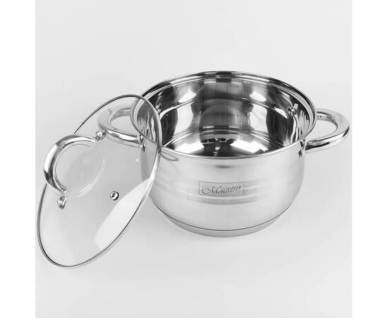 Каструля 16 см, 2,1 л Maestro (MR3513-16), Тип: каструля, Об'єм: 2,1 л, Колір: срібний, зображення 2