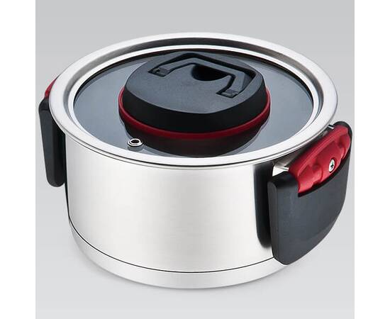 Кастрюля 18 см 2,3 л.со складными ручками Maestro (MR3530-18), Тип: кастрюля, Объем: 2,3 л, Цвет: серебряный, изображение 2