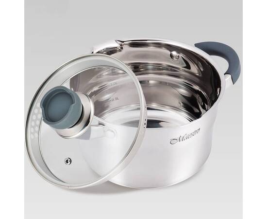 Кастрюля 18 см, 2,4л Maestro (MR3507-18), Тип: кастрюля, Объем: 2,4 л, Цвет: серебряный, изображение 2