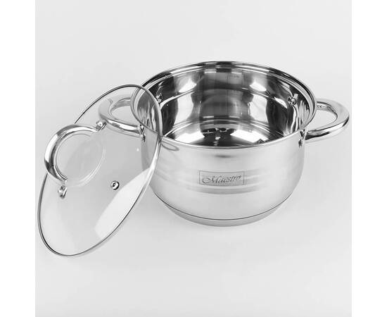 Каструля 18 см, 2,9 л Maestro (MR3513-18), Тип: каструля, Об'єм: 2,9 л, Колір: срібний, зображення 2