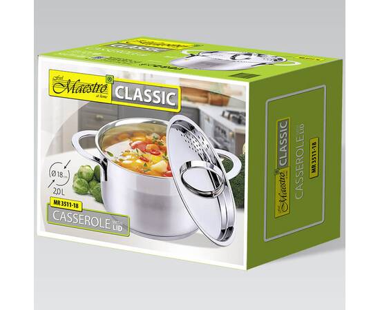 Кастрюля 18 см 2 л. Maestro (MR3511-18), Тип: кастрюля, Объем: 2 л, Цвет: серебряный, изображение 3