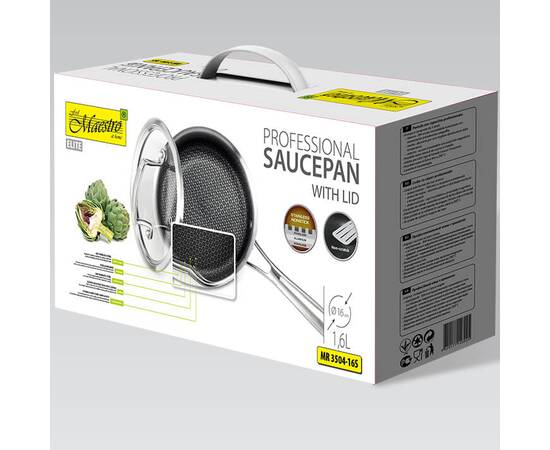 Ківш 16 см, 1,6 л ILAG Premium Maestro (MR3504-16S), Тип: ківш, Об'єм: 1,6 л, Колір: срібний, зображення 2