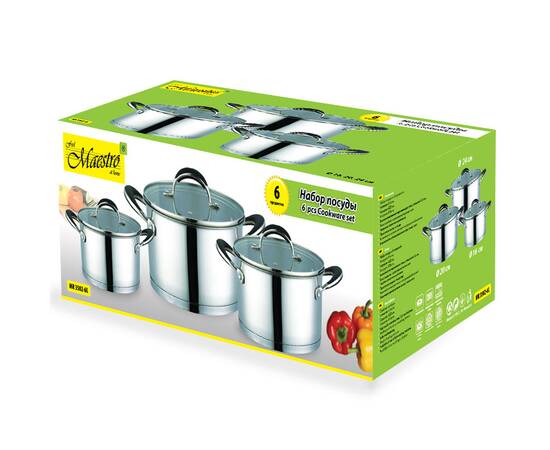 Набір посуду 6 пр. First Line Maestro (MR3502), зображення 2