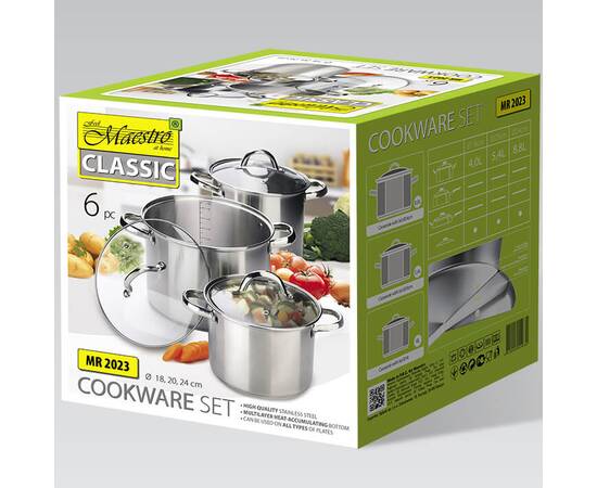 Набор посуды 6 пр. Maestro (MR2023), изображение 3