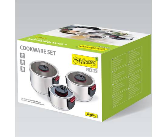 Набір посуду Maestro 6 пр. зі складними ручками (MR3530-6), зображення 4
