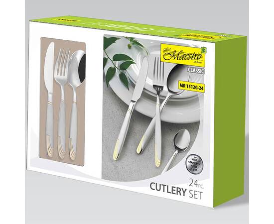 Набор столовых приборов 24 пр. Maestro (MR1512 G), изображение 3