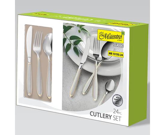 Набір столових приладів 24 пр. Maestro (MR1515 G), зображення 3