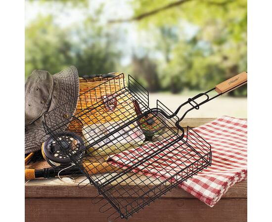 Решітка-гриль глибока 25х30 см Maestro з антипригарним покриттям (MR1002), зображення 2