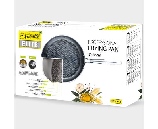 Сковорода профессиональная Maestro Non-stick Coating (MR1224-26), Цвет: серебряный, Тип: сковорода, Форма: круглая, Диаметр (см): 26, изображение 2