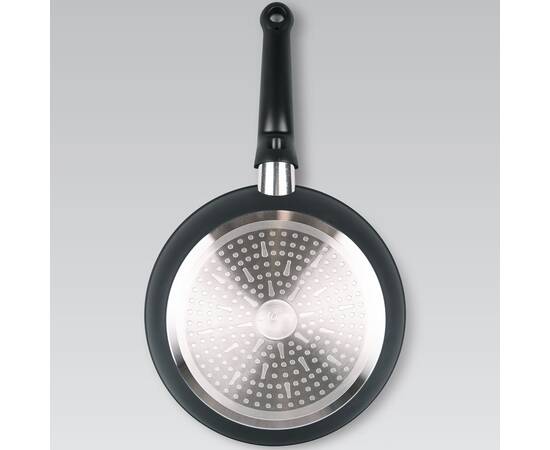 Сковорода з кришкою 22 см індукційна Maestro (MR1207-22), Колір: чорний, Тип: сковорода, Форма: кругла, Діаметр (см): 22, зображення 2