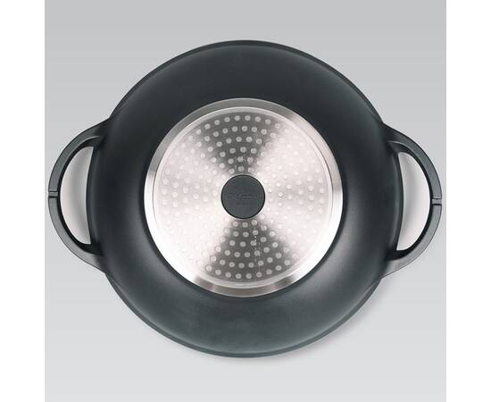 Сковорода WOK 32 см із скляною кришкою Granite Maestro (MR4832), зображення 3