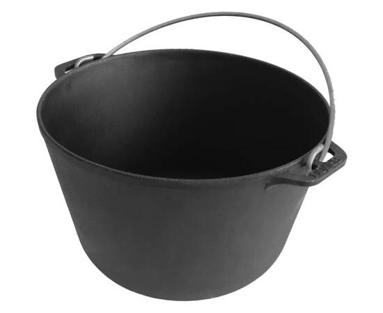 Казан туристичний чавунний з чавунною кришкою 6 л Туризм Brizoll (KT06-1), Об’єм казана: 6 л, Наявність кришки: з чавунною кришкою, зображення 2