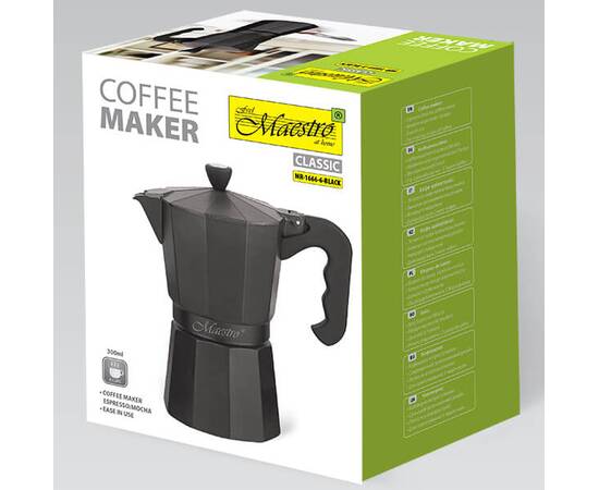 Кавоварка Espresso Moka 300 мл Maestro (MR1666-6-BLACK), зображення 3